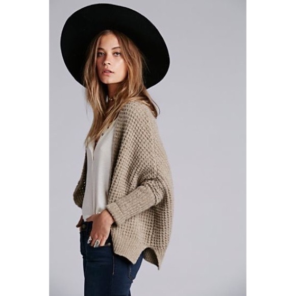 FREE PEOPLE Breeze Waffle Knit Cardigan - Picture 2 of 7